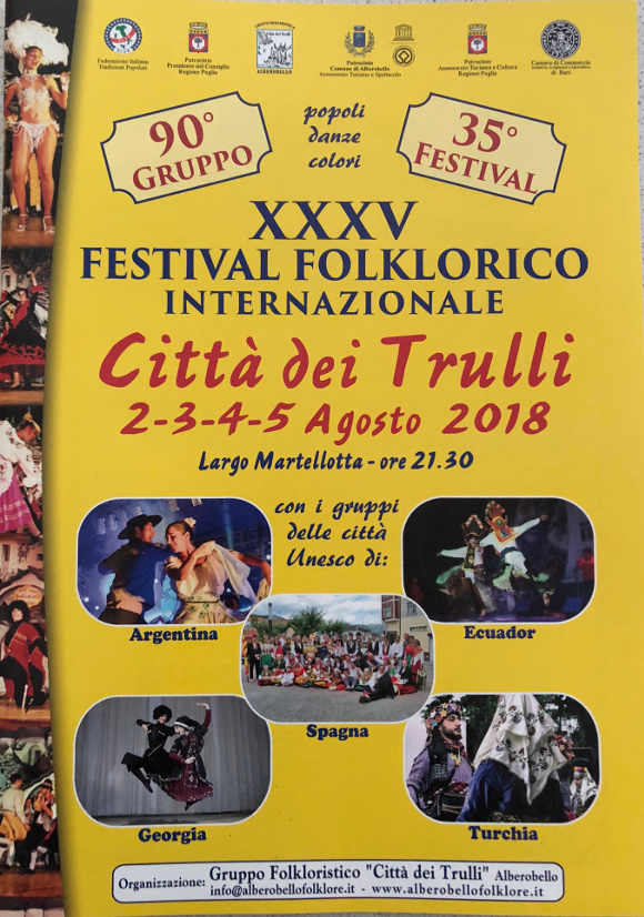 Locandina Festival Folklorico Internazionale «Città dei Trulli»